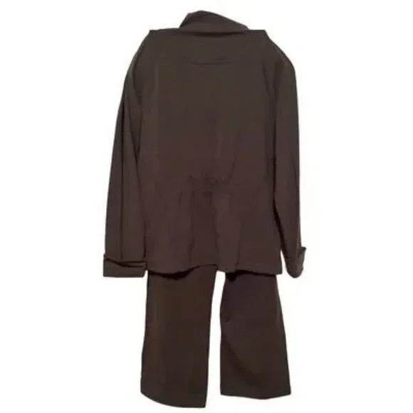 Danskin Women's Activewear Jacket And Pants Gray Stretch Pockets Zip L 12-14 - Picture 2 of 8